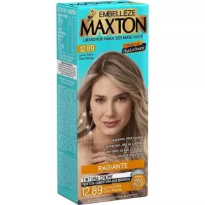 Tintura Maxton Kit 12.89 Louro Extra Claro Perolado – Coloração Permanente