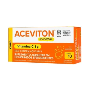 Aceviton Sabor Laranja 1g 10 Comprimidos Efervescentes