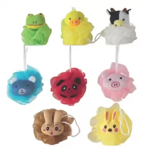 Esponja bucha de Nylon para Banho com Bichinhos + Som