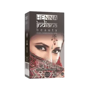 Henna Indiana Pó para Sobrancelha Castanho Escuro 1,1g