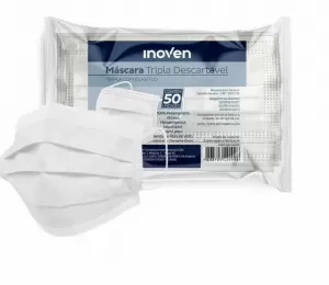 Máscara Inoven Pct 50 Unidades – Branca