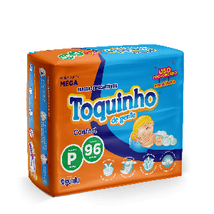 TOQUINHO DE GENTE FRALDA CONFORT SEC MEGA P x 96