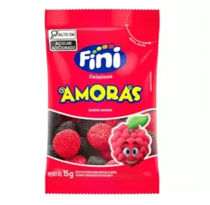 Bala Fini Gelatina Amoras 15g – Sabor Intenso e Textura Macia