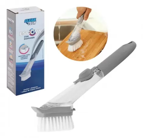 Escova Multiuso Raspador com Cabo Plástico Clean Tech