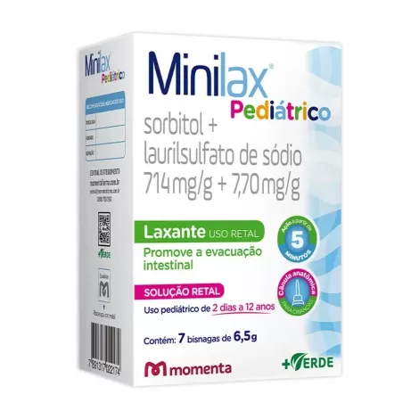 Laxantes Minilax Pediátrico 714mg/g + 7,70mg/g 7 Bisnagas