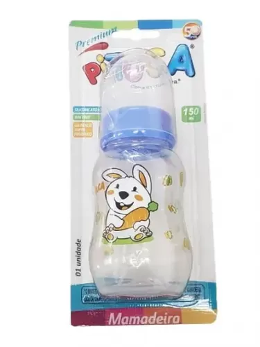 Mamadeira pituca premium 150 ml rosa livre de bpa