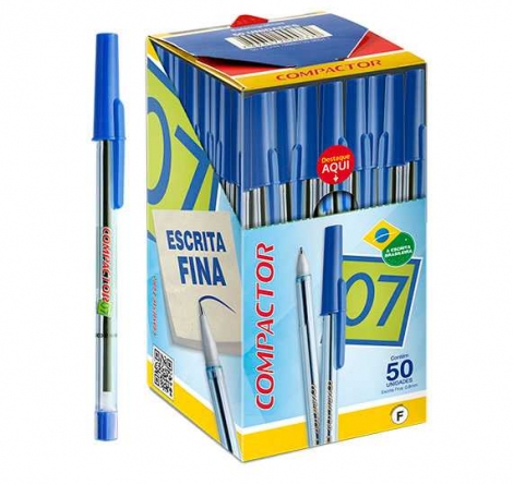 CANETA COMPACTOR 0.7MM PRETA