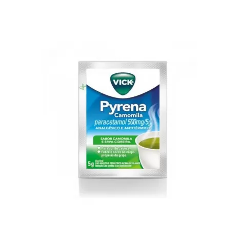 Vick Pyrena 500mg - Sabor Camomila e Erva-Cidreira - Pó para Solução Oral 5g