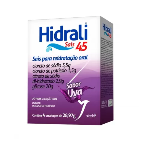 Hidrali Sais Repositores Hidroeletrolíticos Sabor Uva – 1 Envelope