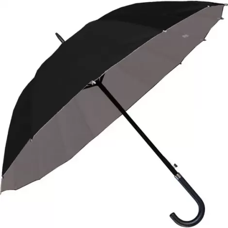 Guarda-Chuva de Poliéster Automático – 16 Varetas – Cabo Curvo