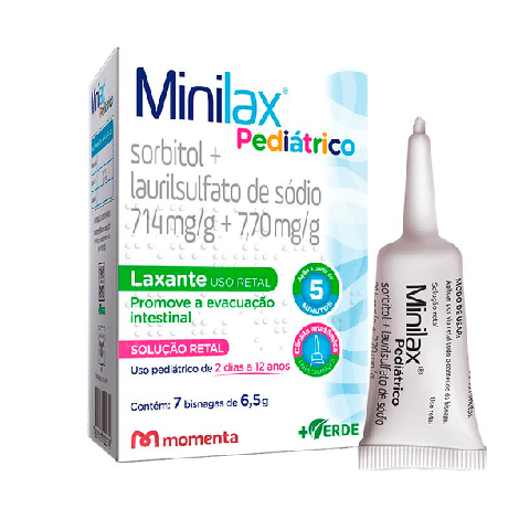 Minilax BG 6,5g – Laxante Infantil com 6 Bisnagas | Alívio Intestinal Rápido