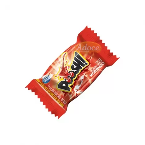Chiclete Poosh com Recheio Sabor Morango ? Unidade 3g