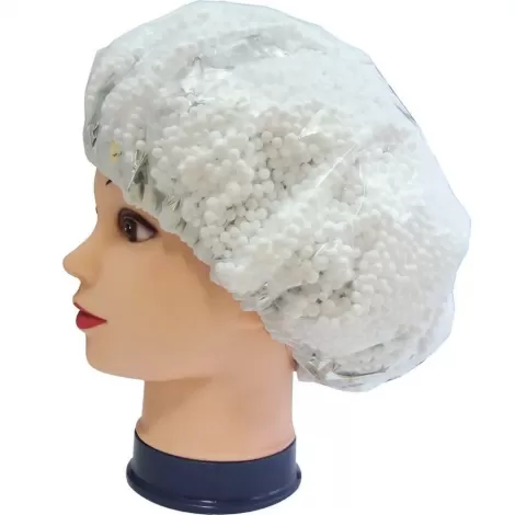 Touca Térmica Metalizada c/ bolinhas isopor p/ Hidratação Capilar