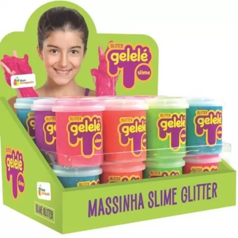 Slime Gelelé Tradicional com 1 Unidades - Massa Divertida e Colorida