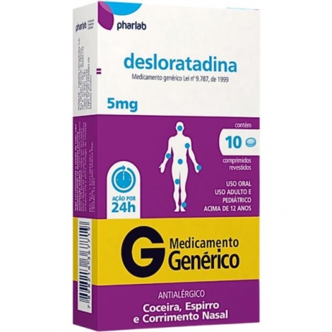 Desloratadina 5mg 10 Comprimidos ? Pharlab