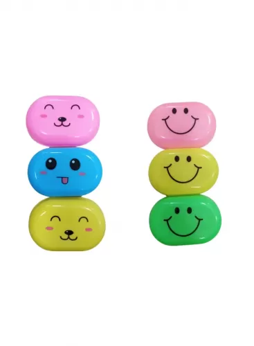 Saboneteira de Pia Oval Smile Plástica – Kit com 3 Unidades