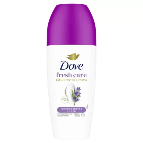 Desodorante Antitranspirante Roll-On Dove Fresh Care Lavanda e Baunilha