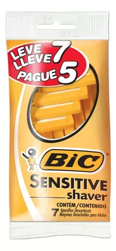 Aparelho De Barbear Bic Sensitive Shaver Com 7