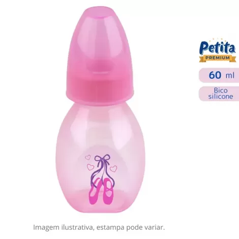 Mamadeira Petita Mini Color Rosa 60ml – Ref. 3041