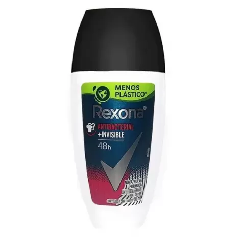 Desodorante Rexona Men Roll-On Antibacterial + Invisible 50ml | Proteção 48h
