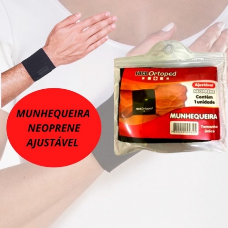 Munhequeira Elástica Foco Ortoped – Ajustável e Confortável