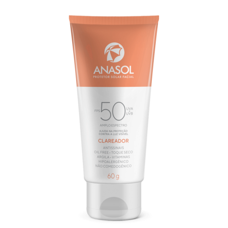 Protetor Solar Facial Clareador Anasol FPS 50 60g
